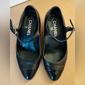 CHANEL Black Mary Jane Heels